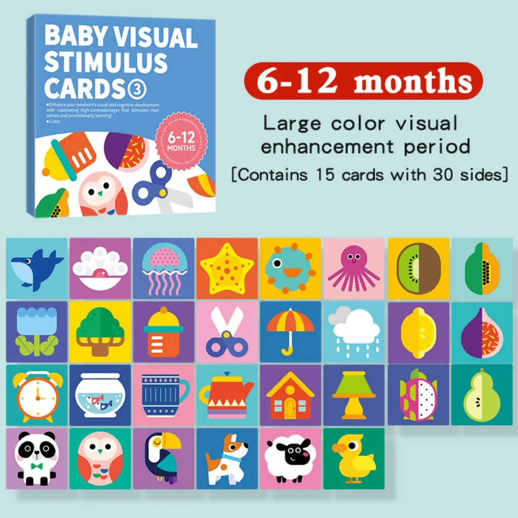 Montessori Baby High Contrast Visual Stimulation Flash Cards 0-36M
