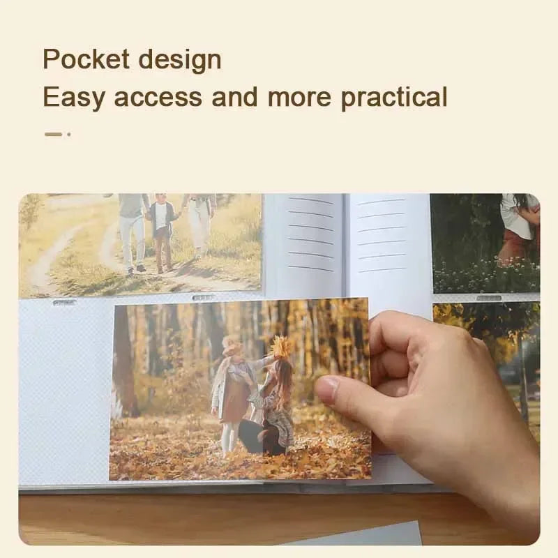 Baby Photo Album 6" - 200 Photos Kraft Paper