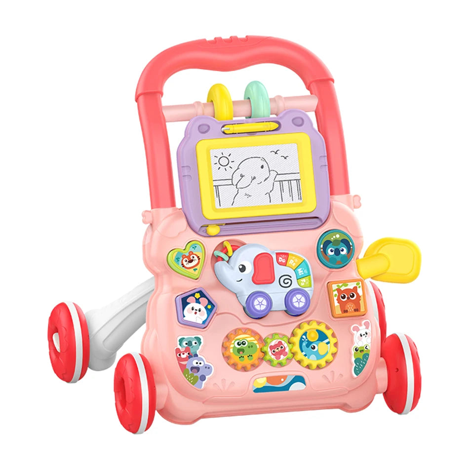Baby Push Walker with Music and Drawing Board
