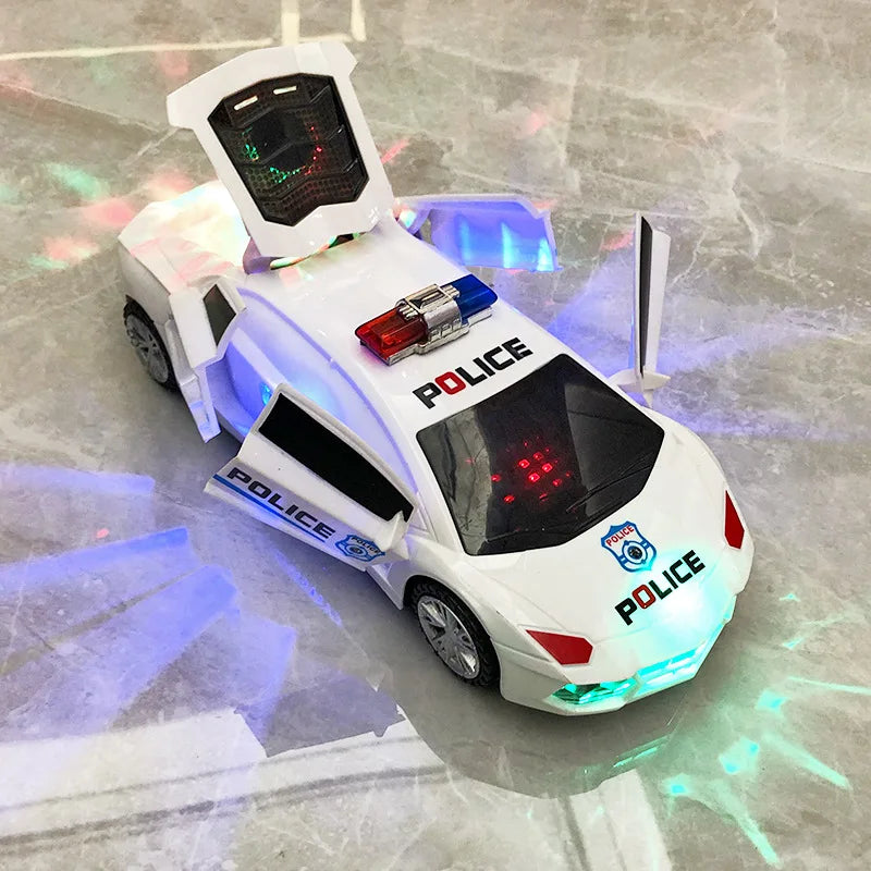 2025 New Electric Dancing Deformation Rotating Universal Police Car Boy Toy Children Girl Music Luminous Car