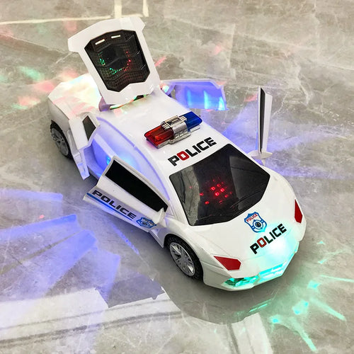 2025 New Electric Dancing Deformation Rotating Universal Police Car Boy Toy Children Girl Music Luminous Car