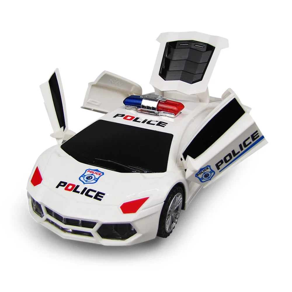 2025 New Electric Dancing Deformation Rotating Universal Police Car Boy Toy Children Girl Music Luminous Car