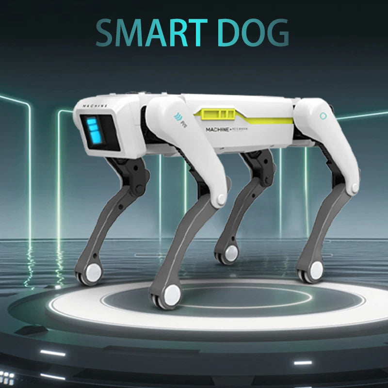 Teeggi Electric RC Intelligent Robot Dog Multifunction RC Mechanical Dog with turret Educational Toy Bionic Smart Robot Toy Gift