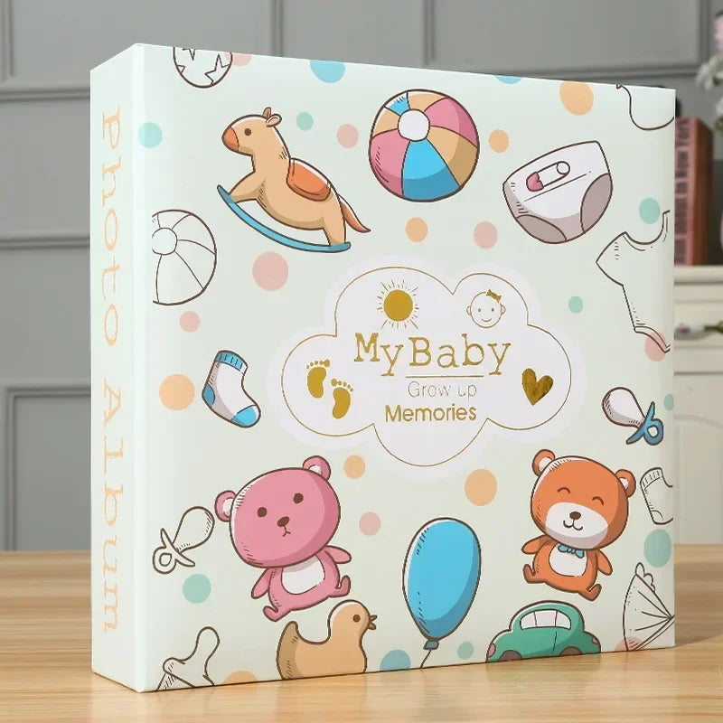 Baby Photo Album 6" - 200 Photos Kraft Paper