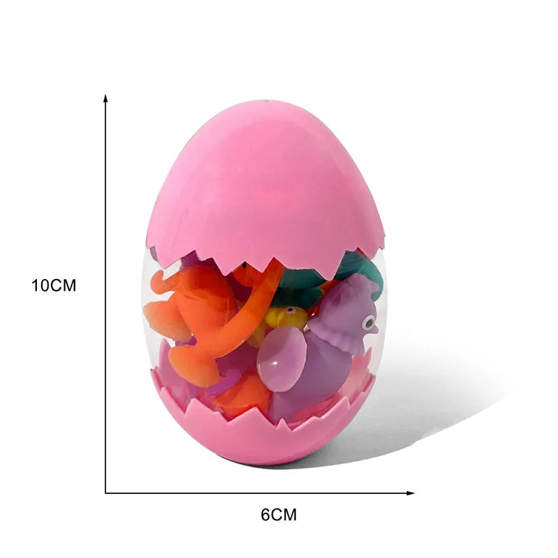 Silicone Suction Cup Animal Building Blocks - Sensory Bath Toy