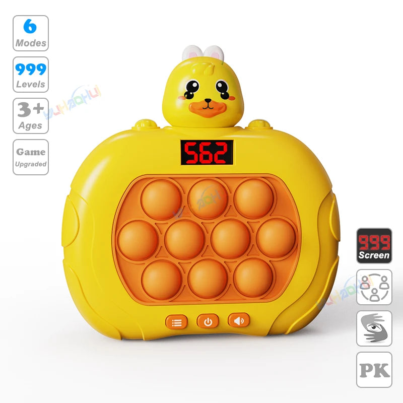 999 Level Electronic Pop Push Quick Push Game Console with LED Display Screen, Suitable for Adult and Child Fidget Toy Christmas
