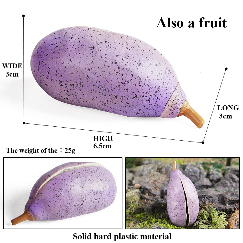 Oenux Pretend Play Toy Cute Fruits Vegetables Mushroom Model Cake Toppers Foods Jouet Family Fun Early Education For Kids Gift