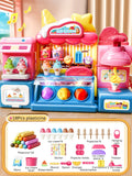 Children Ice Cream Toy for Girl Play Dough Color Machine With Music and Light Boy Toy Food Fake Kids Supermarket 3 Years Gifts