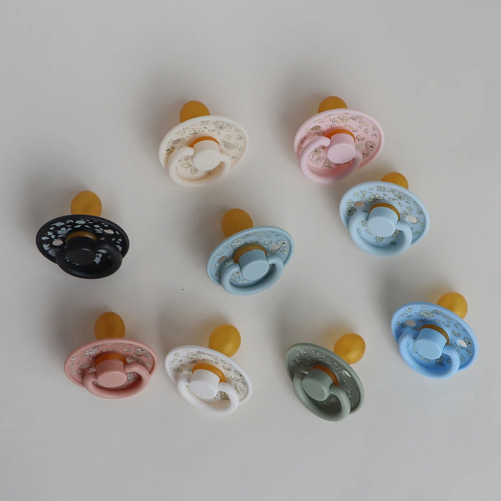 Floral Newborn Pacifier - Latex Rubber