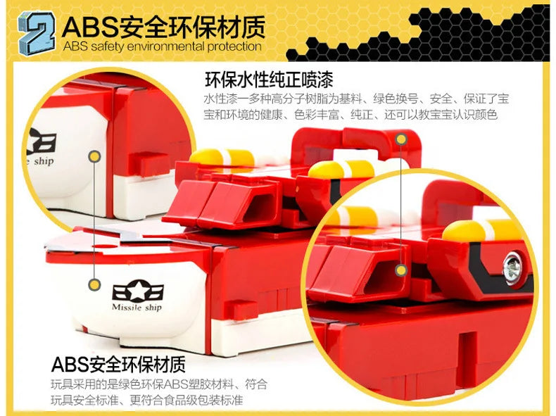 With Box Assemble Number Robots Transformation Action Figure Car Dinosaur Model Deformation Digit Letters Alphabet Toys