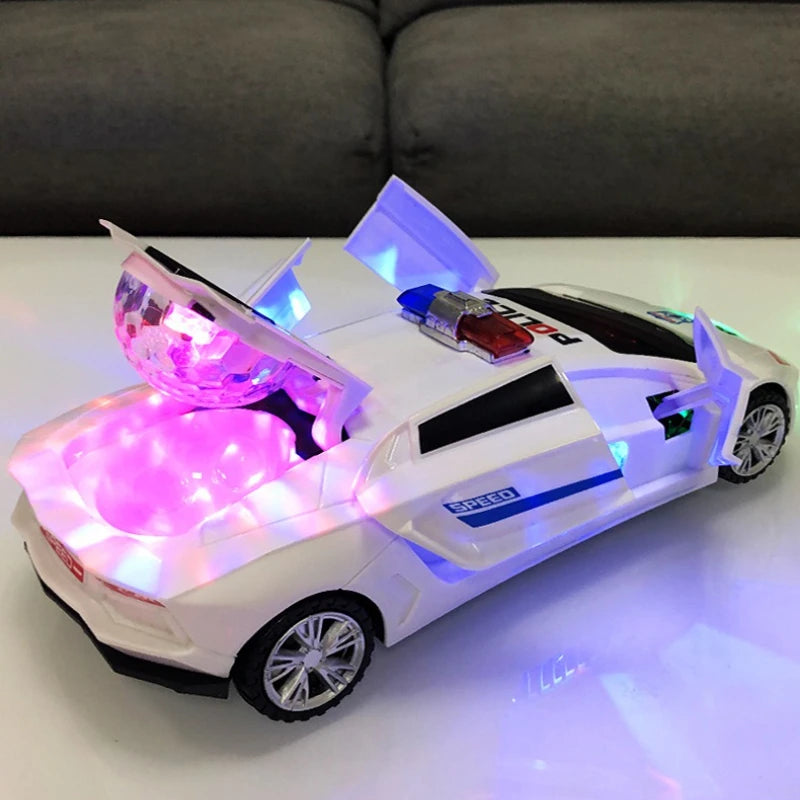 2025 New Electric Dancing Deformation Rotating Universal Police Car Boy Toy Children Girl Music Luminous Car