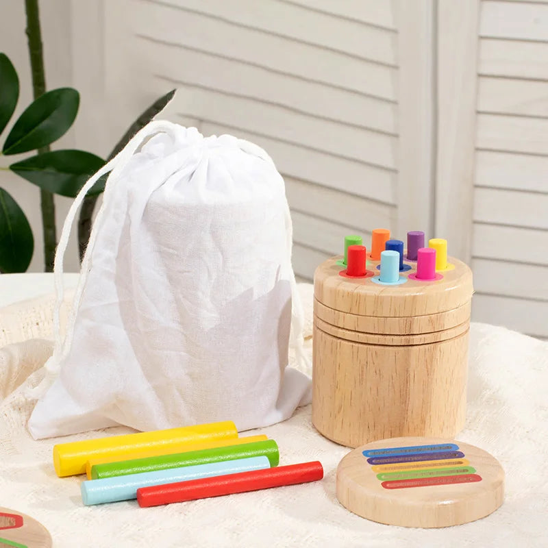Sharing Wooden Color and Shape Sorting Matching Game
