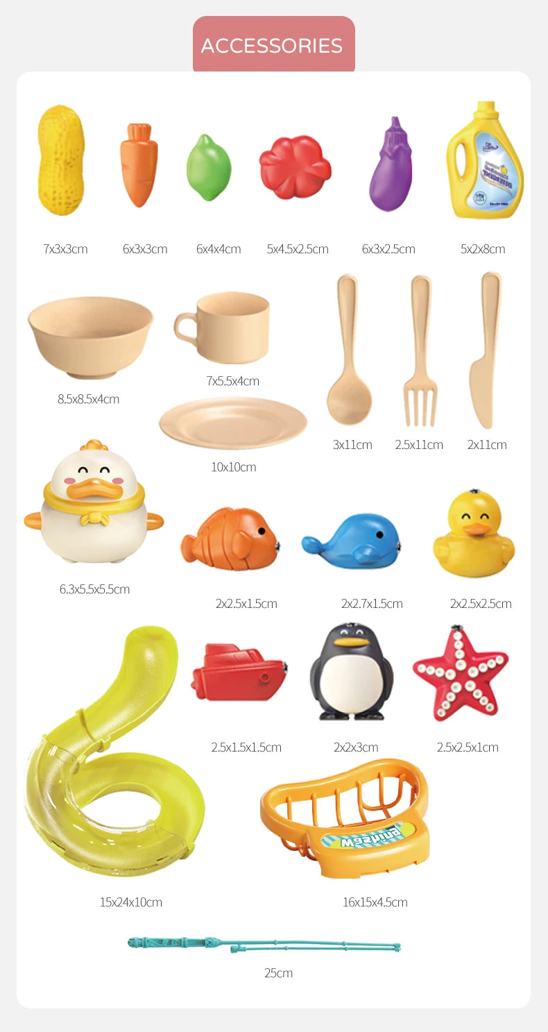 Children Electric Toy Sink Disheswash Water Simulation Food Fruit Kitchen Pretend Play Magnet Fishing Kids Education Toy Girl