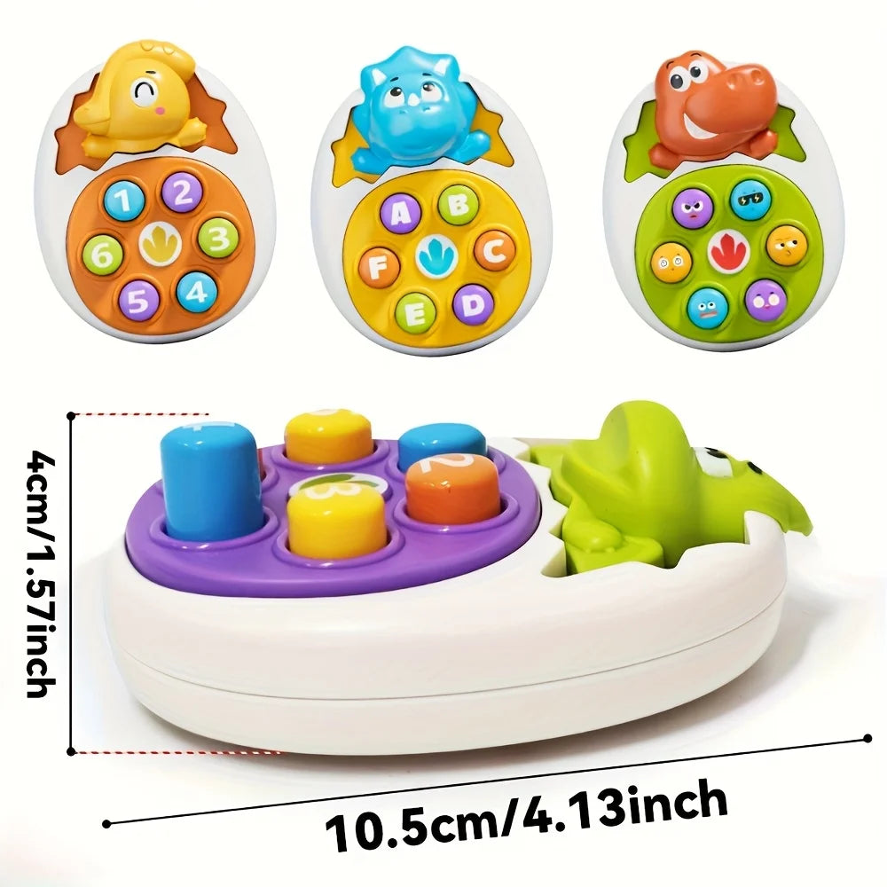 Dinosaur Press and Go Educational Toy - Mixed Color ABS