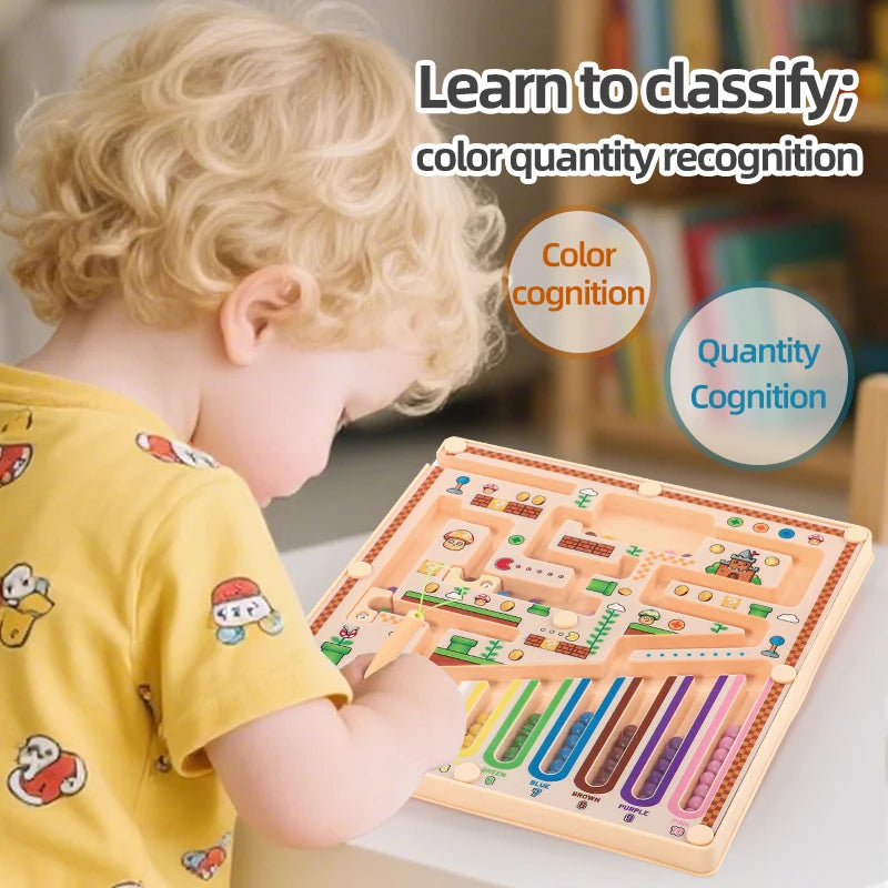 Magnetic Maze Puzzle Toy - Educational Logic & Math Game