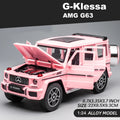 1/24 alloy die-cast G63 car model simulation sound and light off-road vehicle toys children's birthday gift Christmas