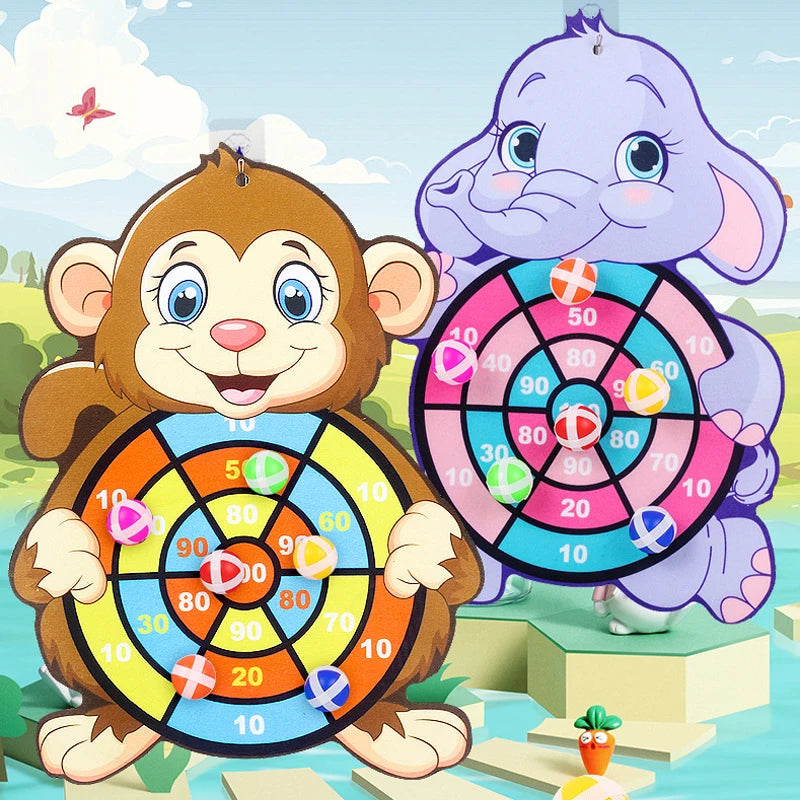 Montessori Sticky Ball Dart Board Game for Kids Ages 3-7