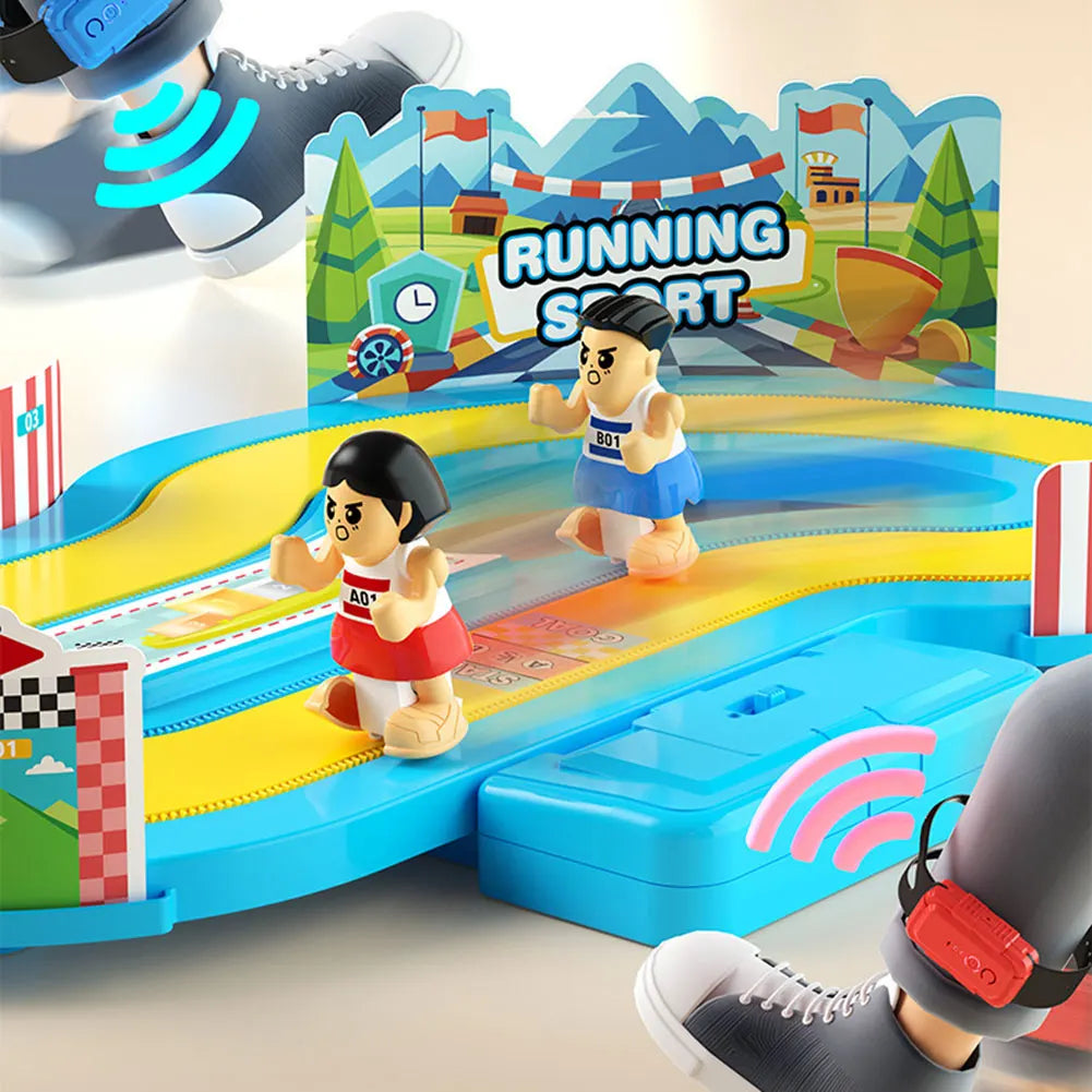 Children's Speed Wireless Body Sensing Competition Running Table Game Toy,Two-Person Competitive Simulation Track Motion Toys
