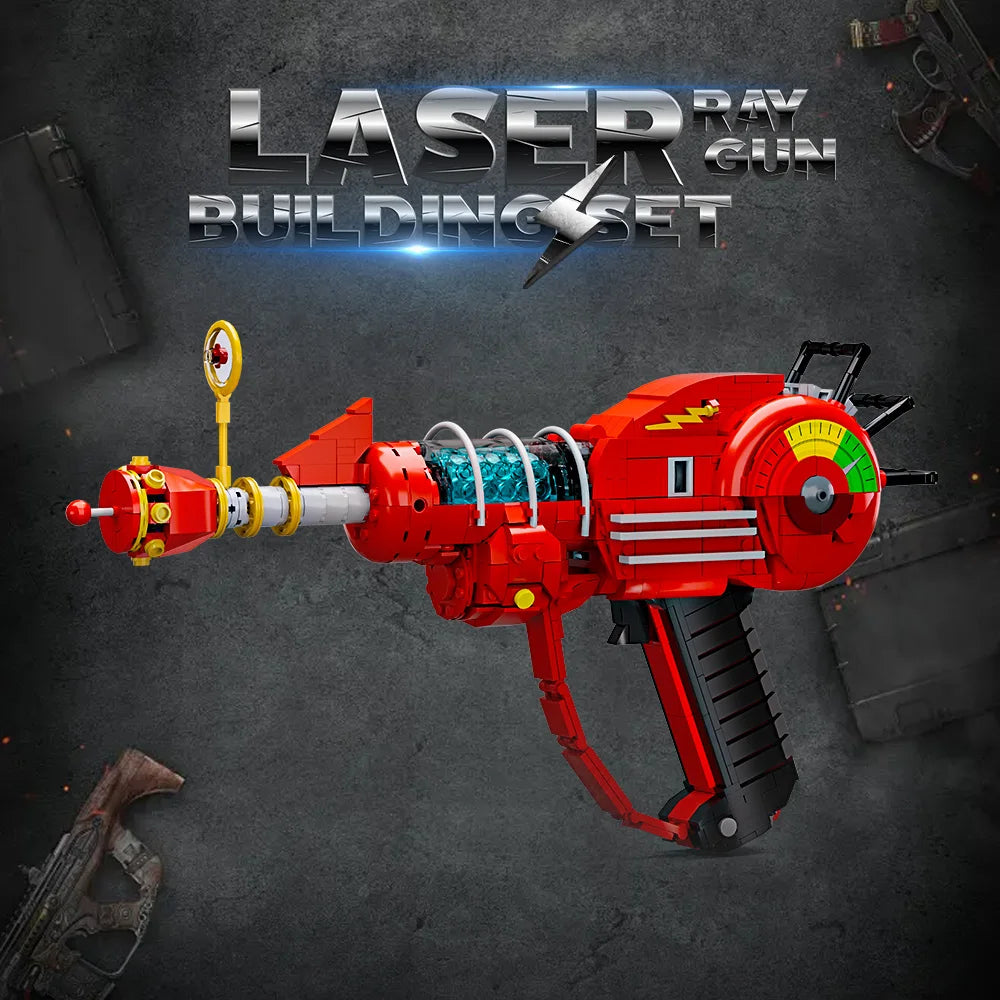 Gorbicks MOC Red Call of Duty Ray Gun Model Bricks DIY Game Building Blocks Kit Props Toys For Birthday Gifts