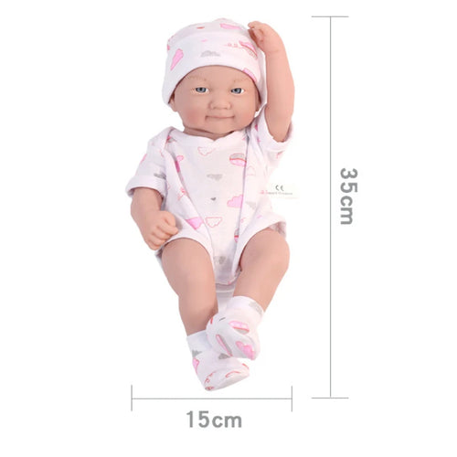 35CM Cute Reborn Dolls For 14inch Realistic Soft Full Vinyl Reborn Doll Toys Lifelike Full Body Dolls For Princess Birthday Gift