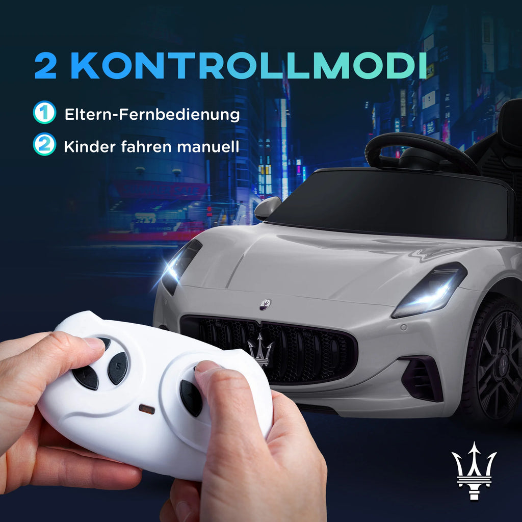 Maserati Gran Turismo Ride On Kids Electric Car 12V Grey