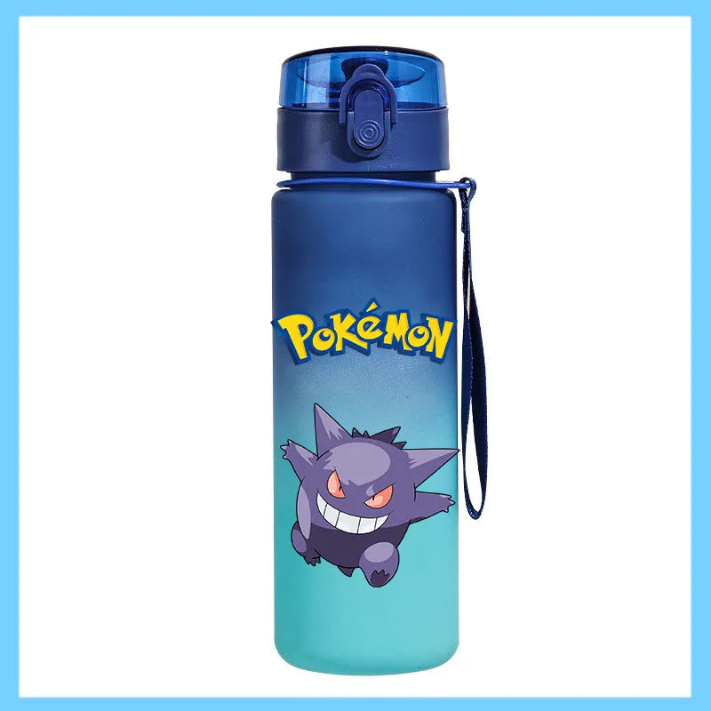 Pokémon 650ml Fitness Sports Direct Drinking Plastic Anti-drip Water Bottle Pikachu Eevee Capacity Water Cup Sports Water Bottle