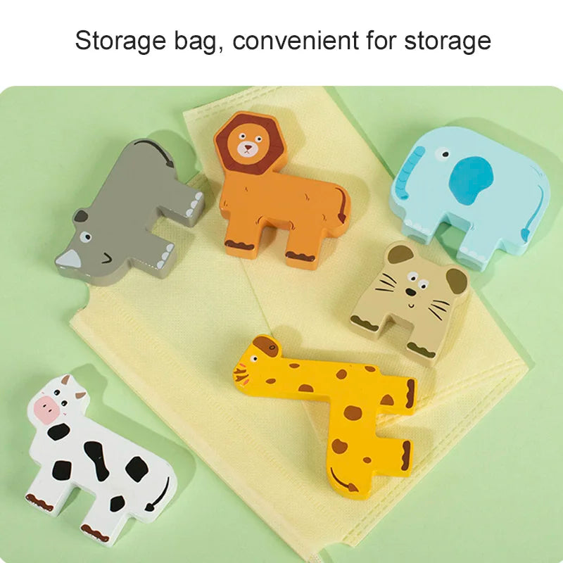 Sharing Wooden Animal Balance Stacking Game Montessori Toy
