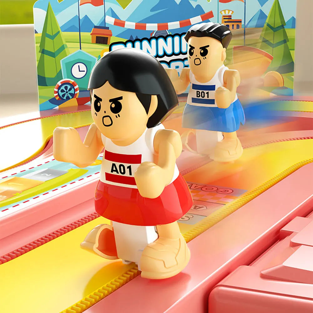 Children's Speed Wireless Body Sensing Competition Running Table Game Toy,Two-Person Competitive Simulation Track Motion Toys