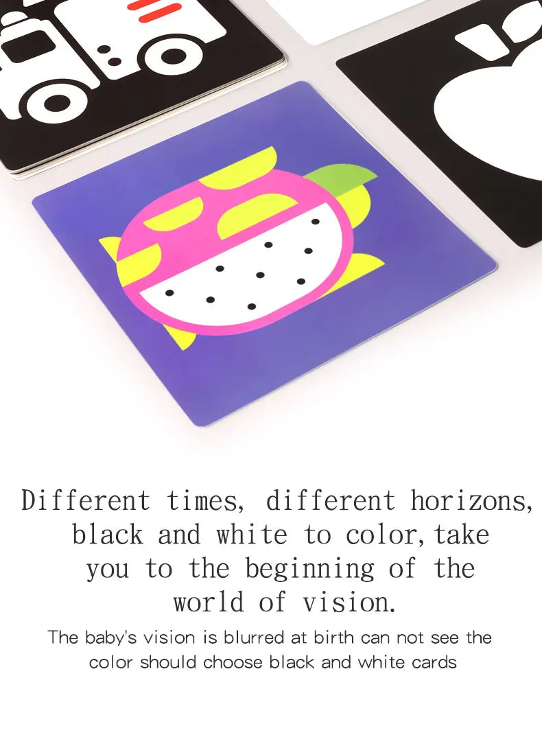 Montessori Baby High Contrast Visual Stimulation Flash Cards 0-36M