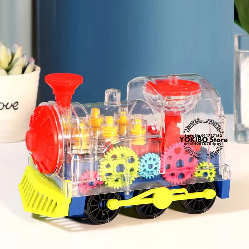 Electric Train Toy for Kids Toddlers Crawling Train with Light  Sound Music Early Educational Toys Train Toys for Kids Baby Toys