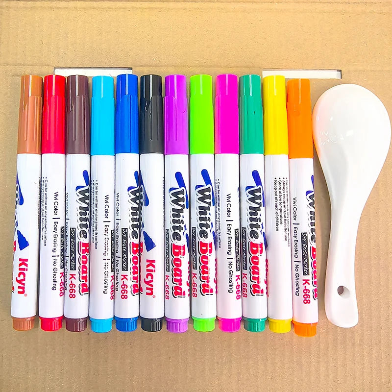 Magical Water Painting Pen Colorful Mark Pen Markers Floating Ink Pen Doodle Water Pens Children Montessori Early Education Toys