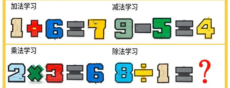 With Box Assemble Number Robots Transformation Action Figure Car Dinosaur Model Deformation Digit Letters Alphabet Toys