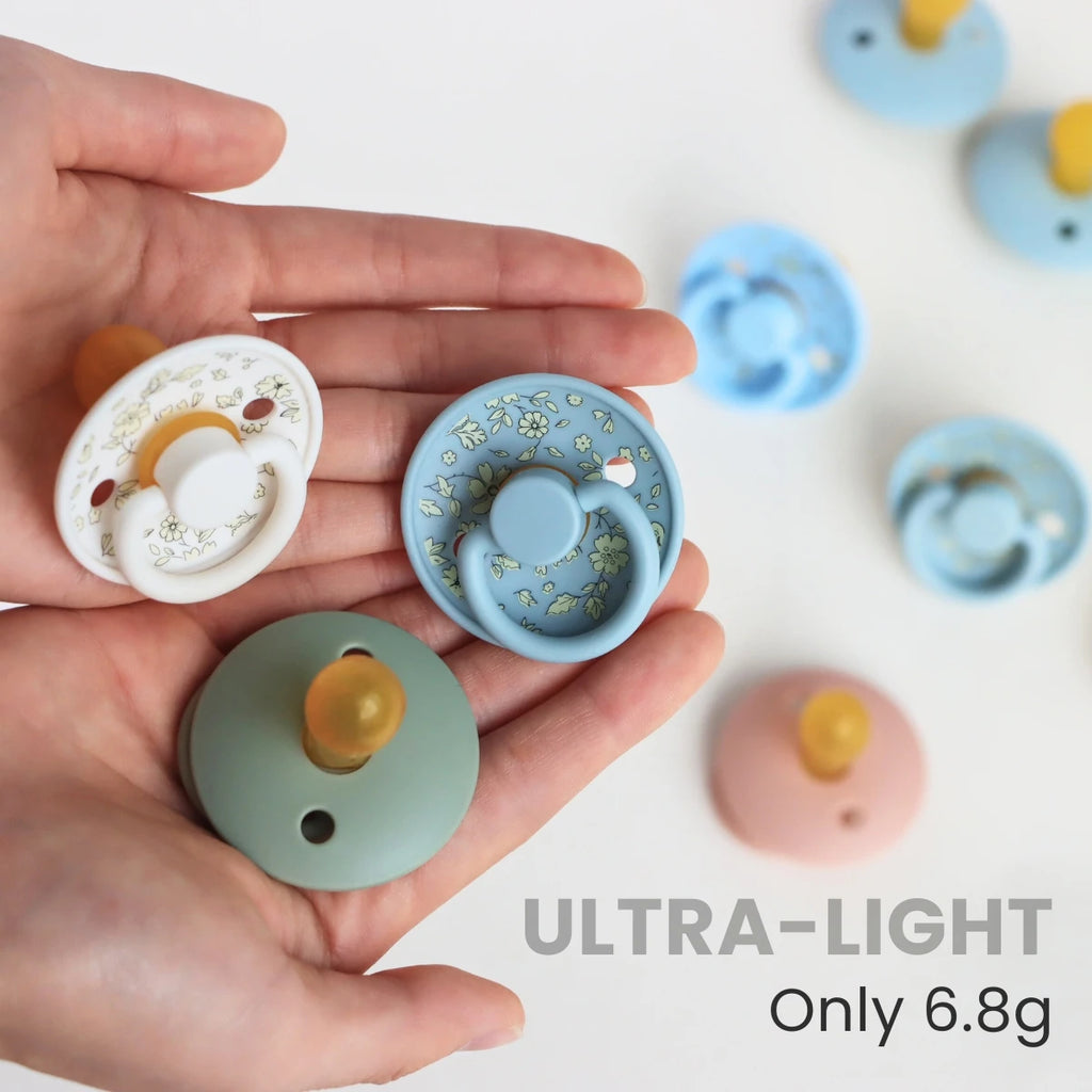 Floral Newborn Pacifier - Latex Rubber