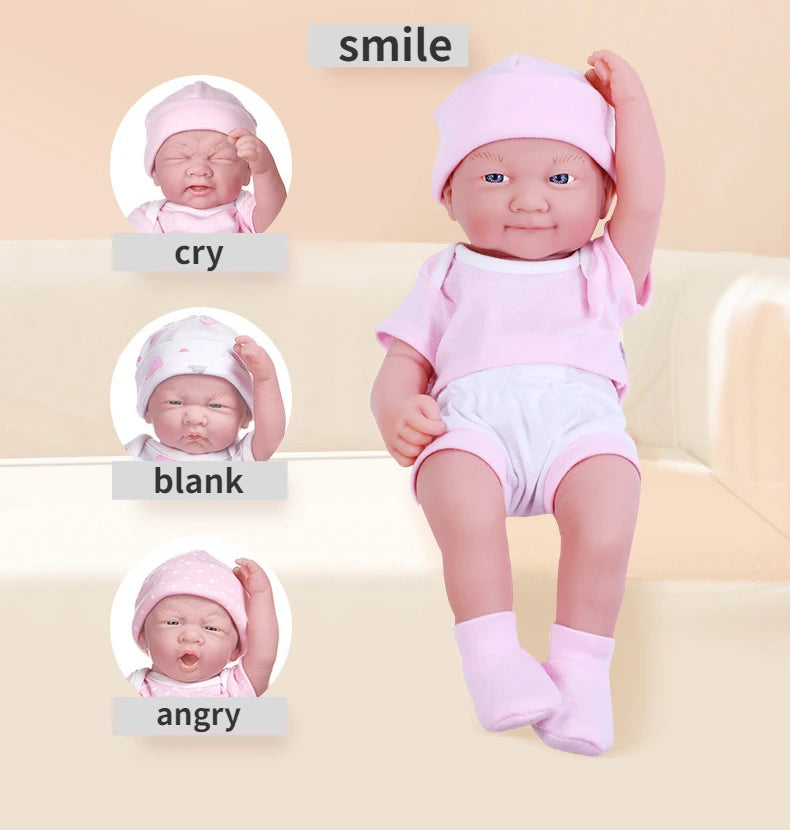 35CM Cute Reborn Dolls For 14inch Realistic Soft Full Vinyl Reborn Doll Toys Lifelike Full Body Dolls For Princess Birthday Gift
