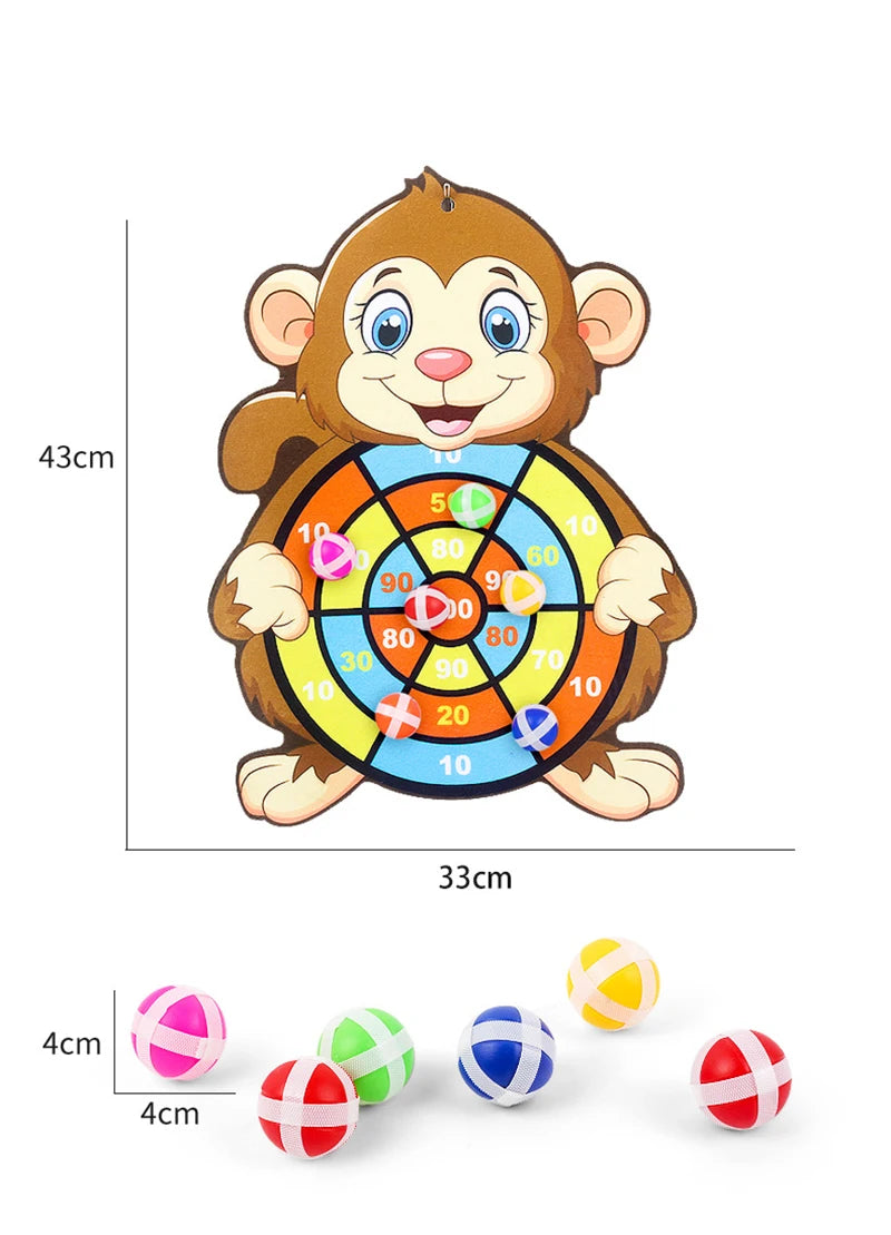 Montessori Sticky Ball Dart Board Game for Kids Ages 3-7