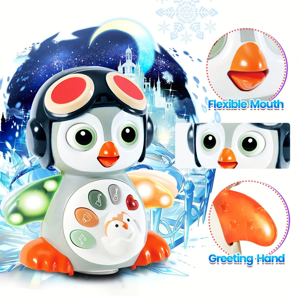 Crawling Penguin Baby Musical Tummy Time Toy with Lights