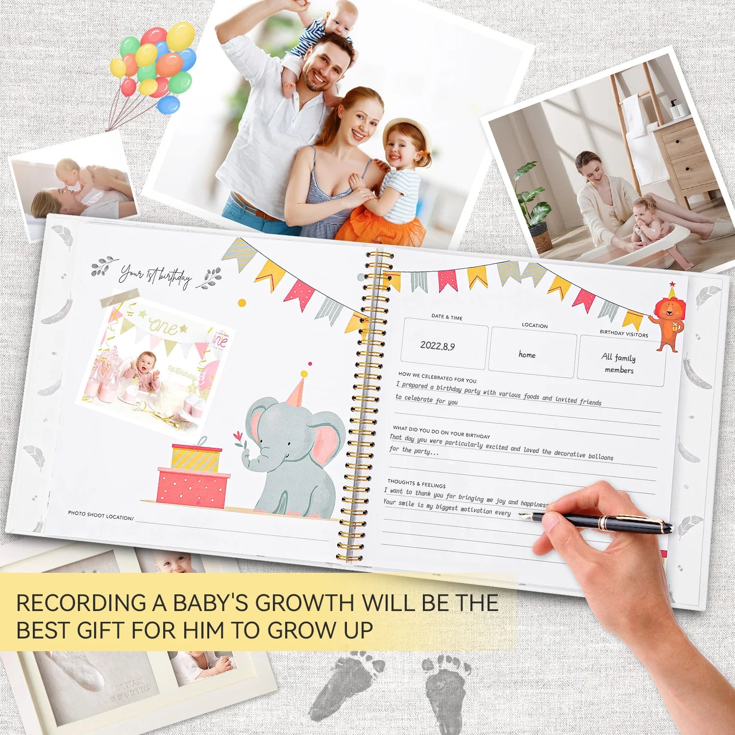 Baby Memory Book - First Year Photo Album