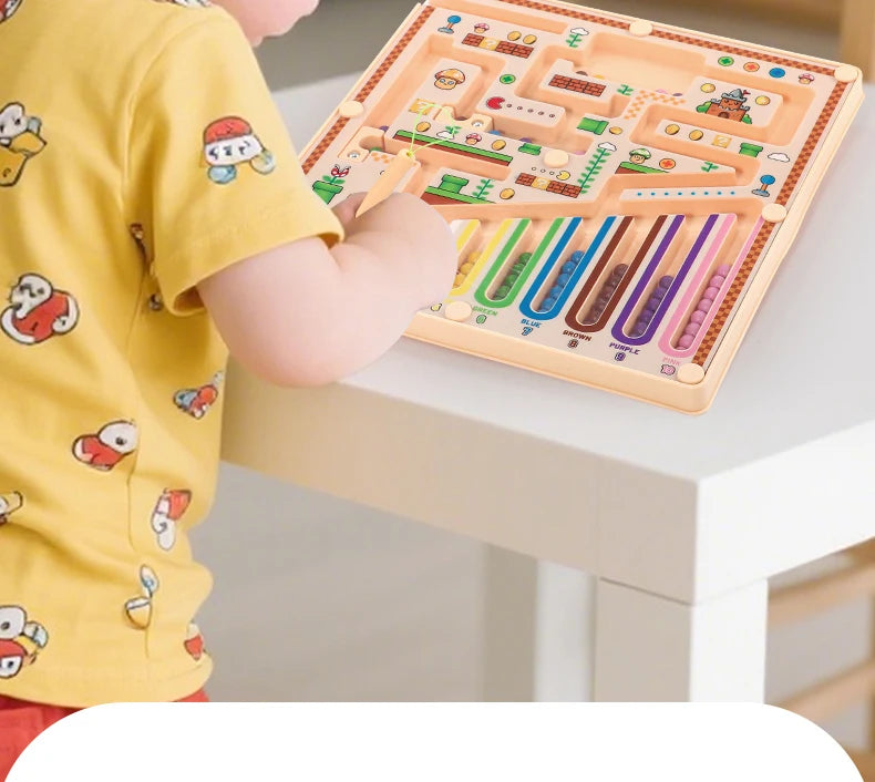 Magnetic Maze Puzzle Toy - Educational Logic & Math Game