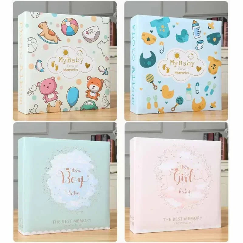 Baby Photo Album 6" - 200 Photos Kraft Paper