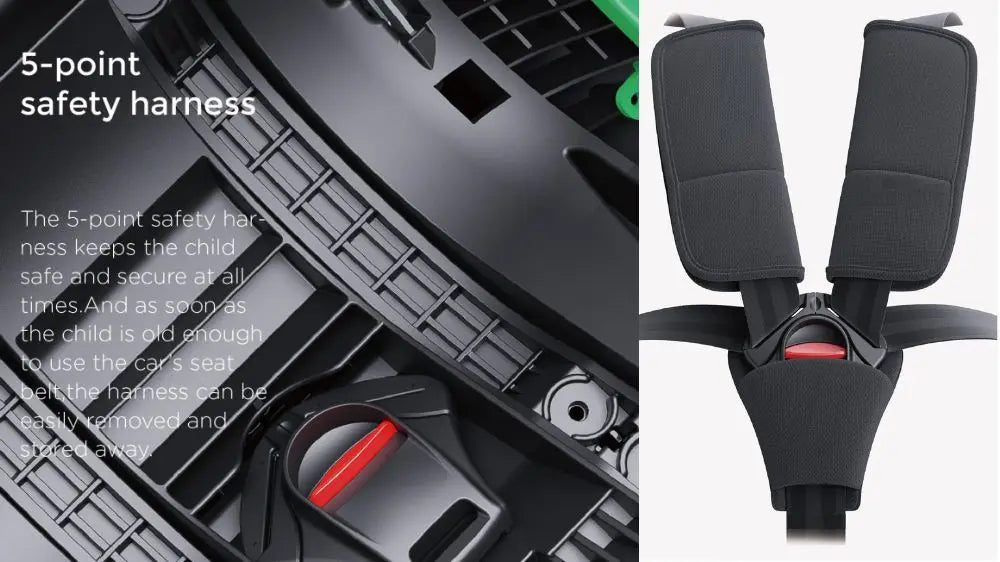 Child seat 360° ISOFIX rotating baby car seat, ECE R129/0-36 kg/0-12 years, 5-point seat belt