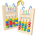 Wood Montessori Double-Sided Wooden Slide Puzzle Toy