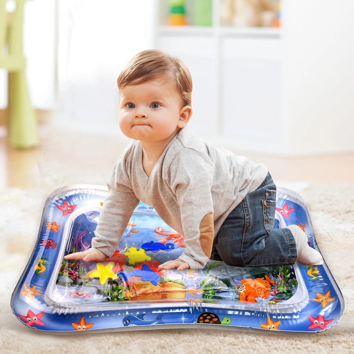 Tummy Time Inflatable Water Play Mat - 66x50cm PVC
