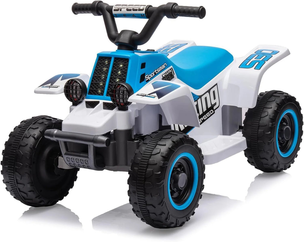 Electric Quad For Children 6V Ride-On Seat Car With LED Lights & Music, Horn, One-Button Start, 1.8 Km/h,  Mini ATV From 3 years