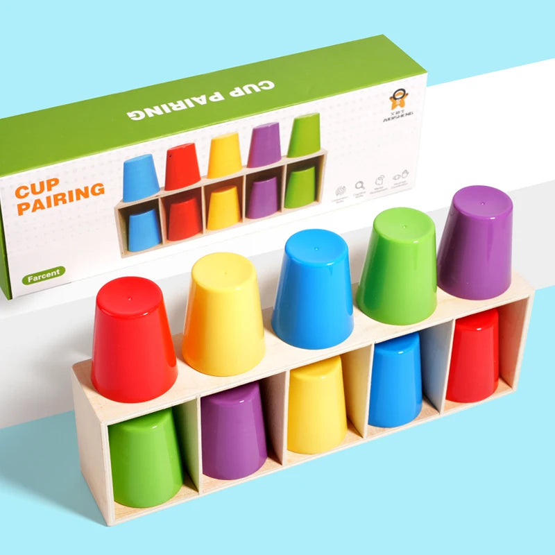 Wood Montessori Color Matching Toy - Educational Guess Doll Game
