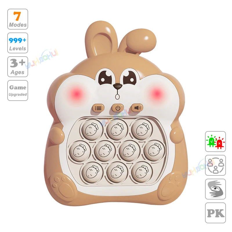 999 Level Electronic Pop Push Quick Push Game Console with LED Display Screen, Suitable for Adult and Child Fidget Toy Christmas