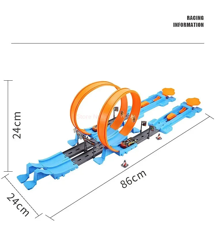 Hot Stunt Speed Car Wheels Model Racing Track DIY Assembled Rail Kits Catapult Rail Car Racing Boy Toys for Children Gift