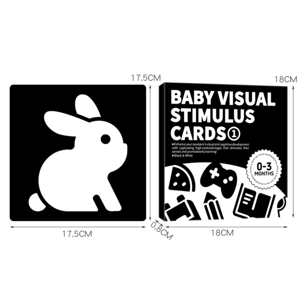 Montessori Baby High Contrast Visual Stimulation Flash Cards 0-36M