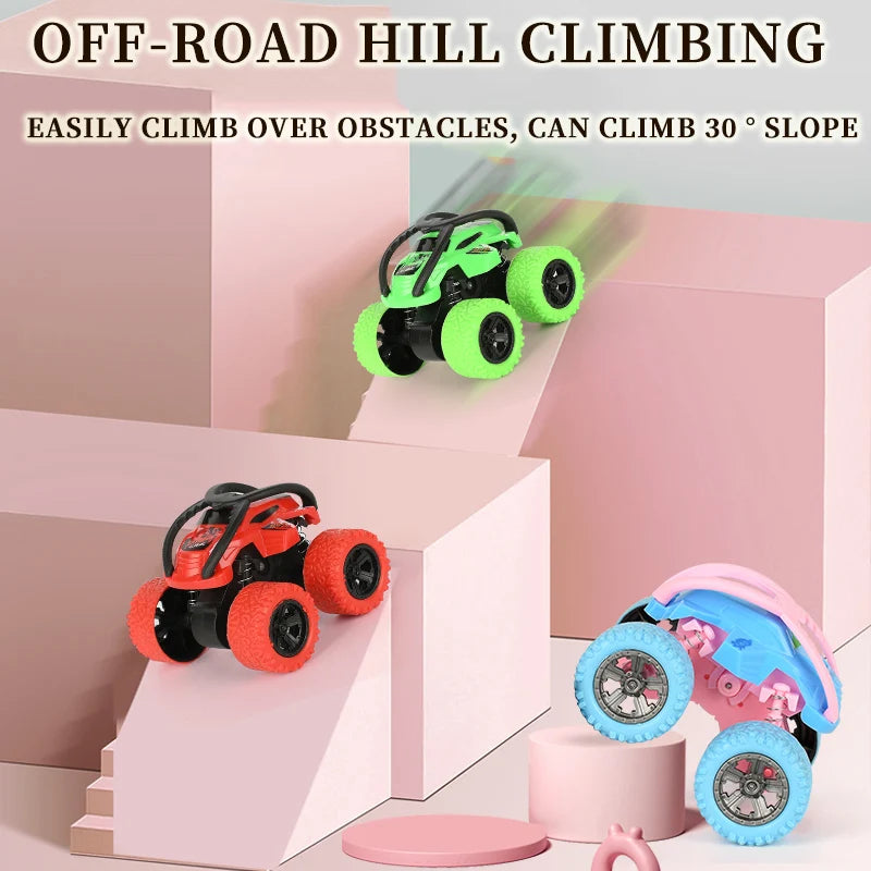 Rimi Linmy Inertia 4WD Off-Road Stunt Toy Car - ABS Plastic