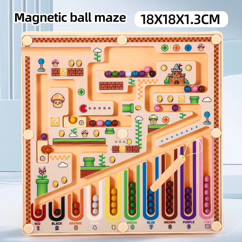 Magnetic Maze Puzzle Toy - Educational Logic & Math Game