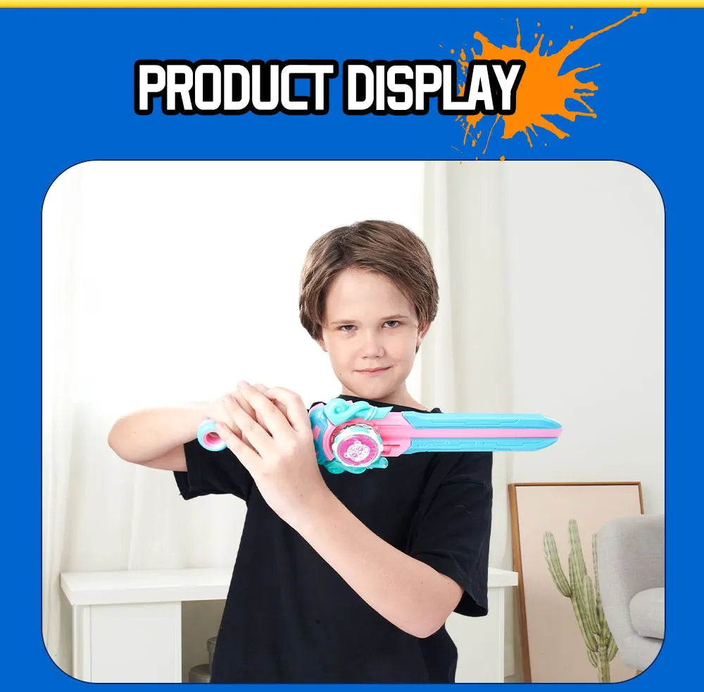 Infinity Nado 6 Power Pack - Spirit Wind Panda Upgraded Metal Spinning Top Gyro ,39cm Sword Launcher Kid Toy Birthday Gift